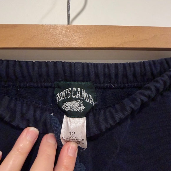 Roots Kid’s Navy Blue Sweat Shorts w/Logo - Picture 4 of 8